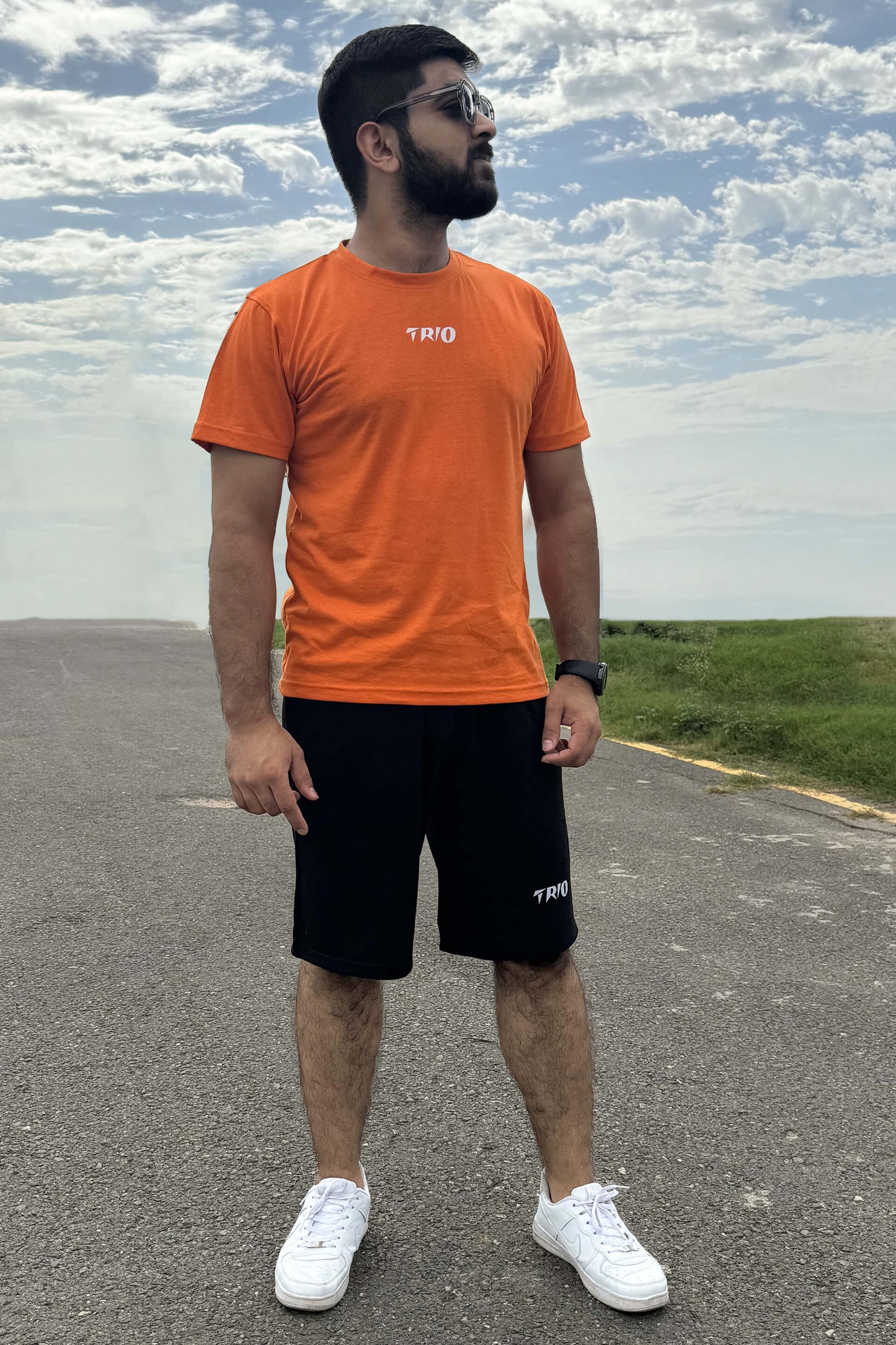 Premium Orange & Black Short Set