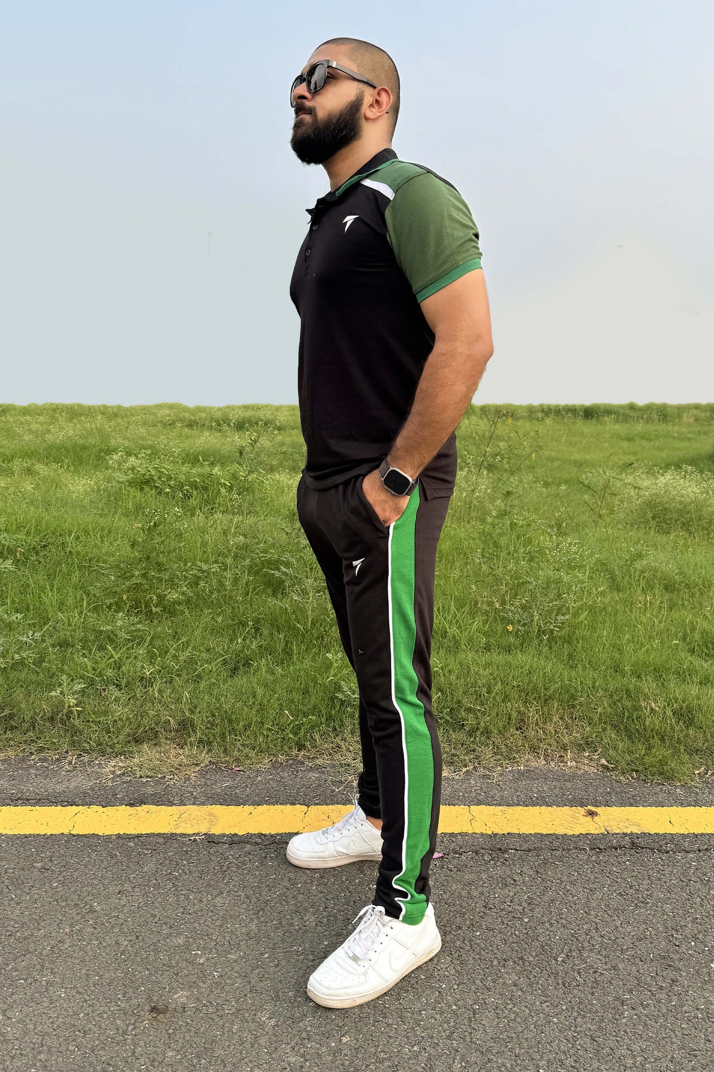 Premium Black & Green Twinset