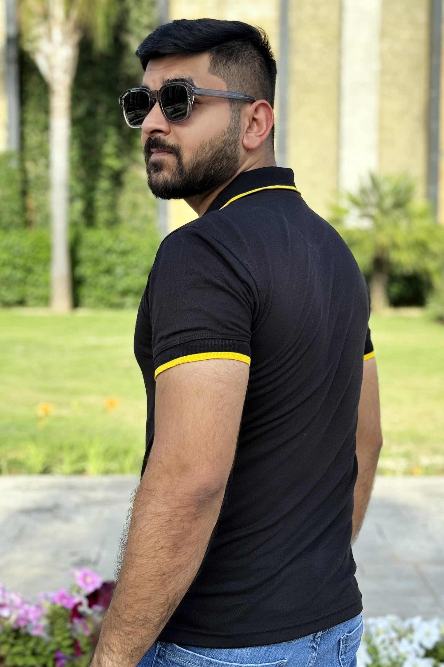 Black Yellow Polo