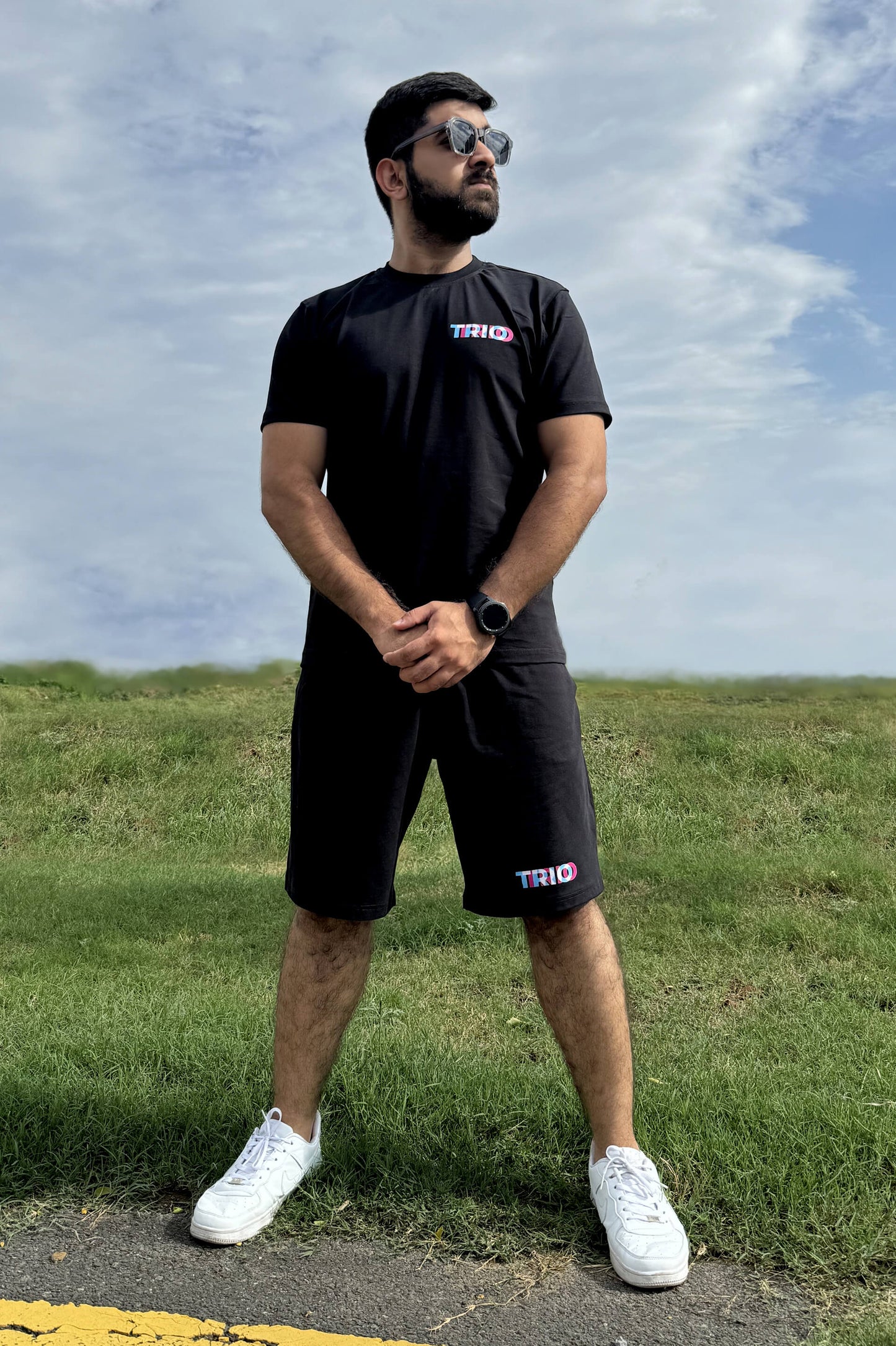 Premium Black Trio Short Set