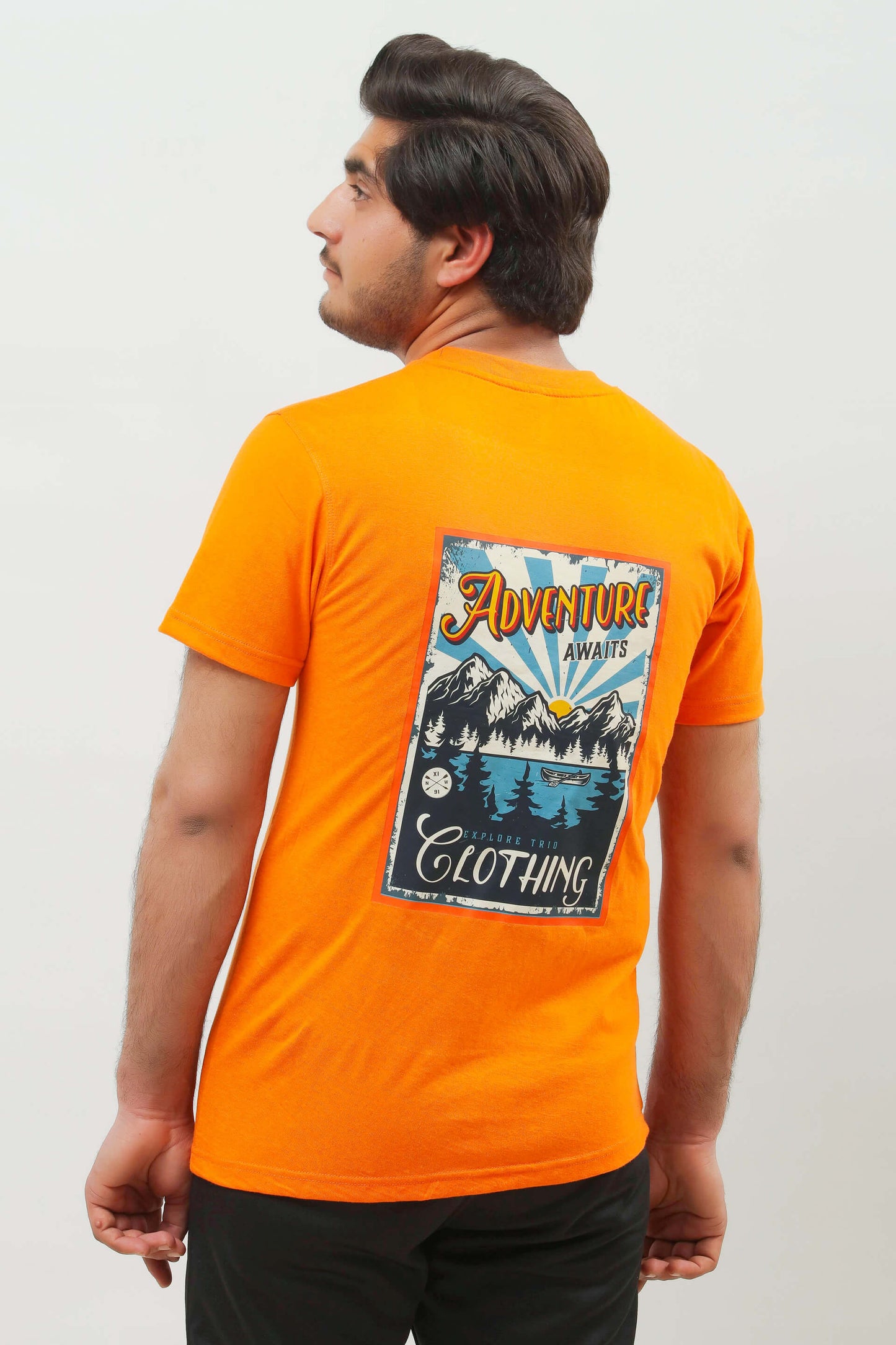 Orange Graphic T Shirt