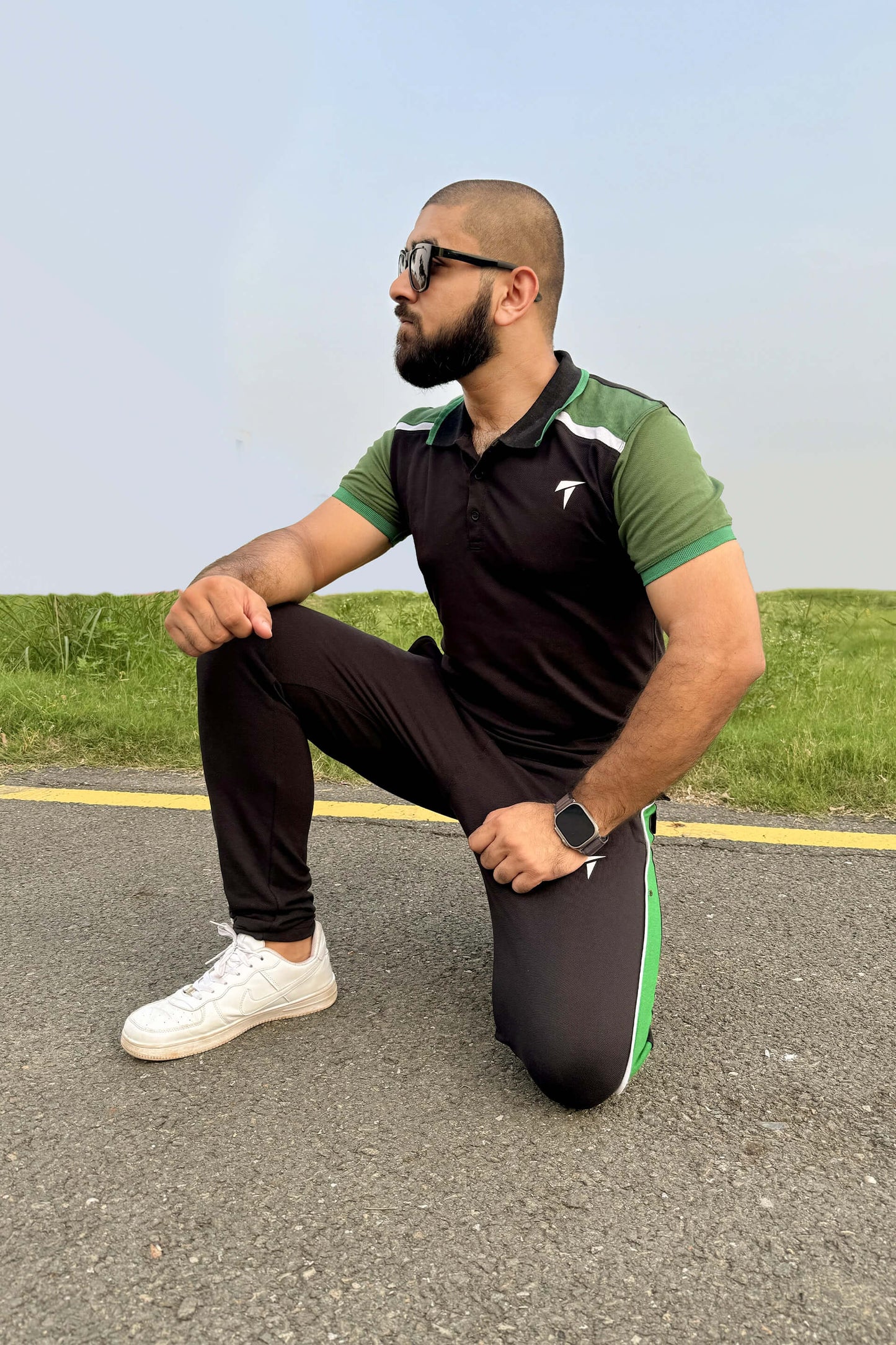 Premium Black & Green Twinset