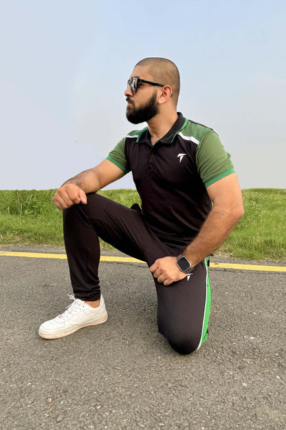 Premium Black & Green Twinset