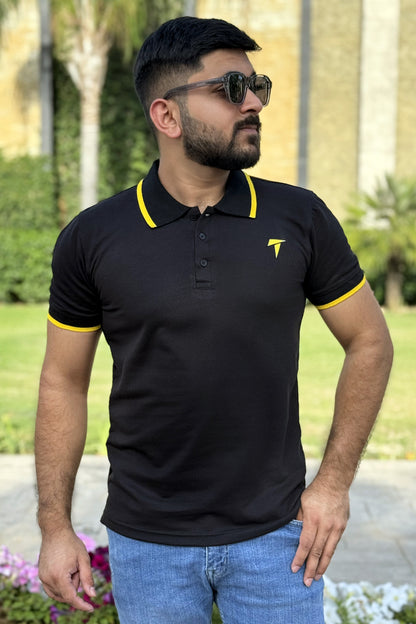 Black Yellow Polo