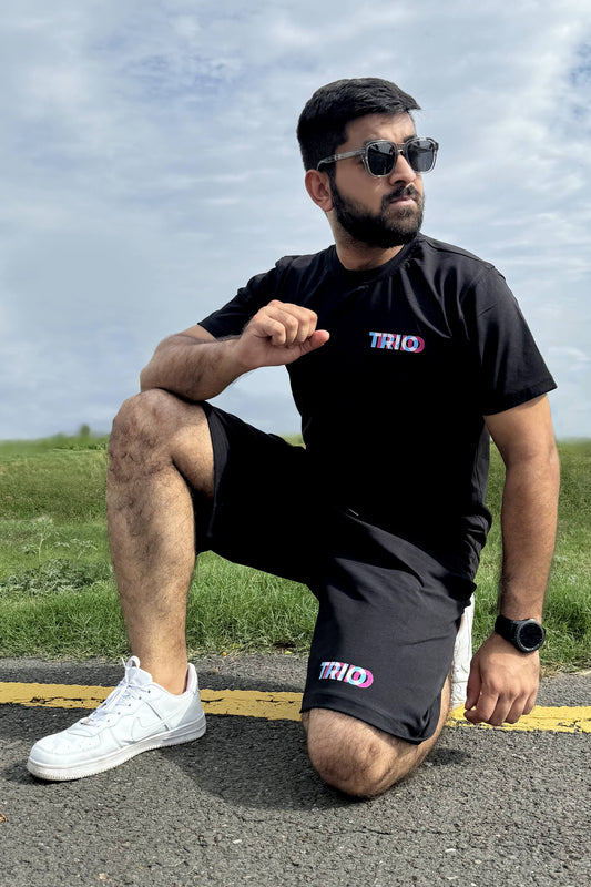 Premium Black Trio Short Set