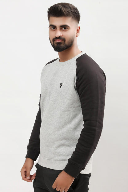 Raglan Grey & Black Sweatshirt
