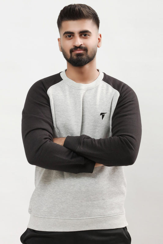 Raglan Grey & Black Sweatshirt