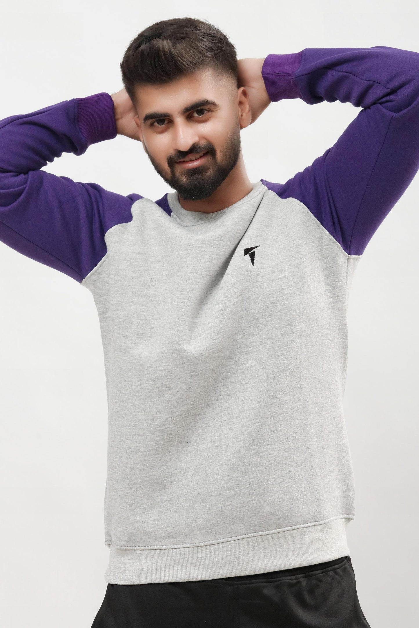 Raglan Grey & Purple Sweatshirt